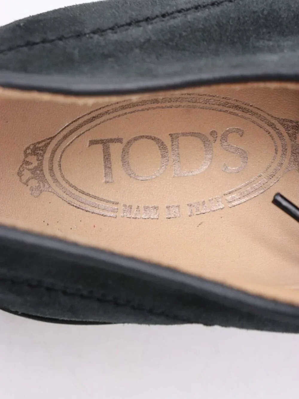 Tods Derby Shoes Men's UK 9.5 US 10.5 Dark Navy Blue Suede Plain Toe Made Italy